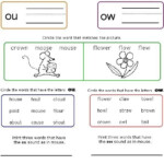 Ou Ow Worksheets 2nd Grade Worksheets Master