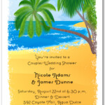 Palms On The Shore Tropical Invitations Beach Invitations Tropical