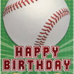 Paper House Productions Baseball On Green Die Cut Foil Sports Birthday