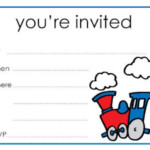Party You re Invited Cards Train Kids