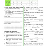 Past Simple Free Time Activities Vocabulary English ESL Worksheets