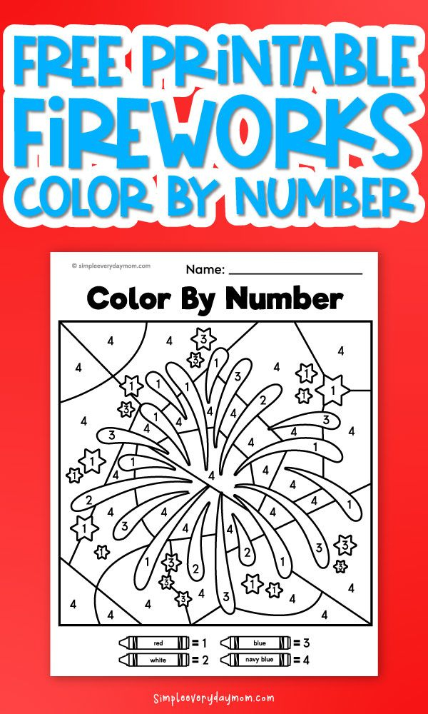 Patriotic Color By Number Printables Memorial Day Activities 