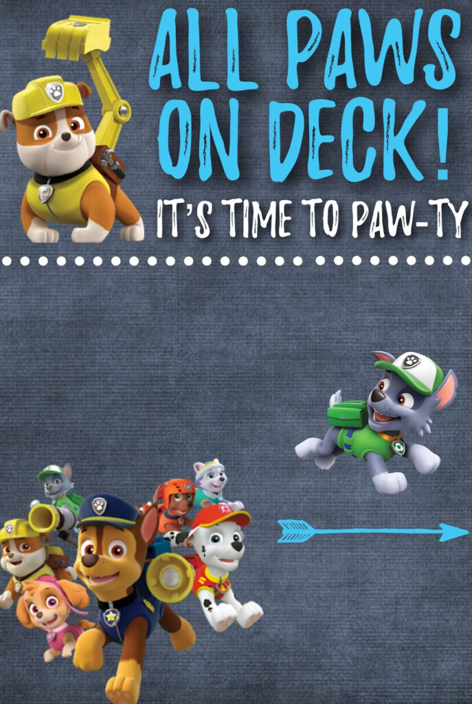 Paw Patrol Invite Free Printable