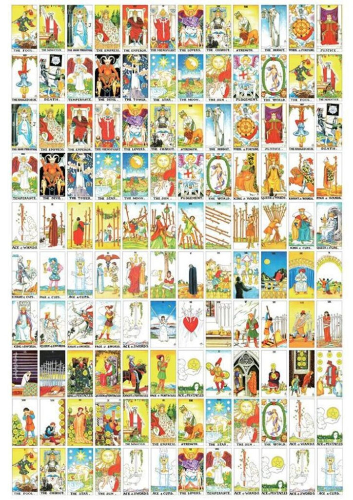 PDF TINY Size Printable Colored Tarot Decks Instant Etsy Tarot 