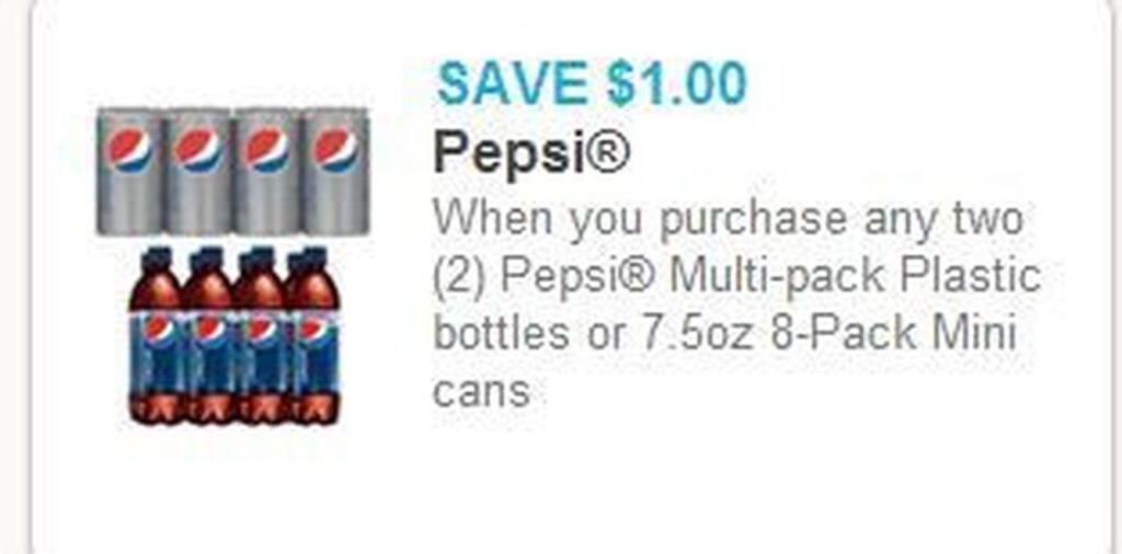 Pepsi Printable Coupon 1 Off 2 Multi pack Bottles Or Mini Cans Al