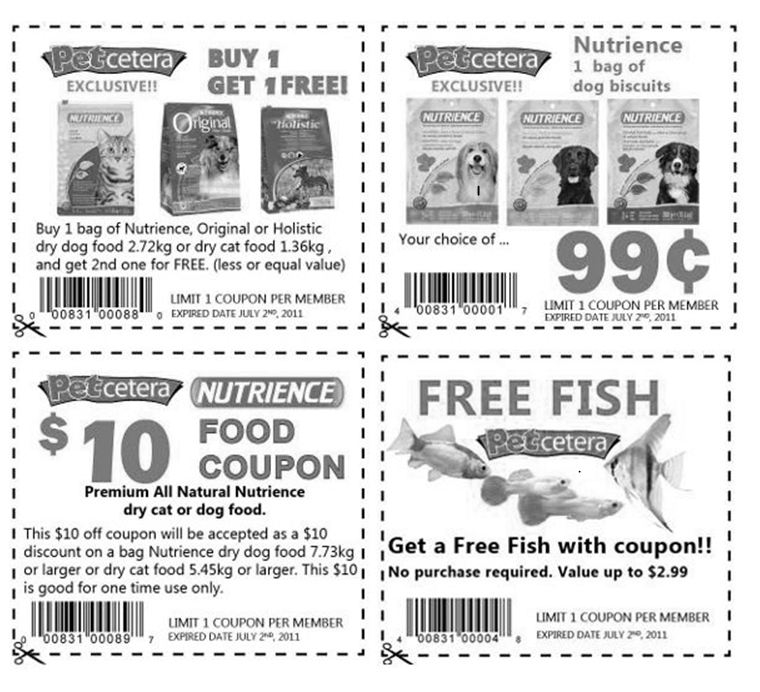 Petcetera Canada July 2nd Coupons Free Fish Savings On Nutrience 