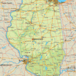 Physical Map Of Illinois Ezilon Maps