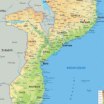 Physical Map Of Mozambique Ezilon Maps