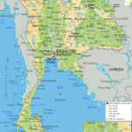 Physical Map Of Thailand Ezilon Maps