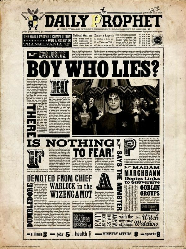 Pin By On Harry Potter Daily Prophet Harry Potter