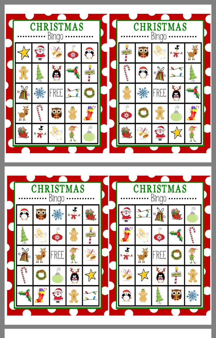 Pin By Yoonkyung Paik On Christmas Christmas Bingo Printable