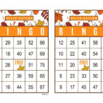 Pin On Fall Bingo Cards