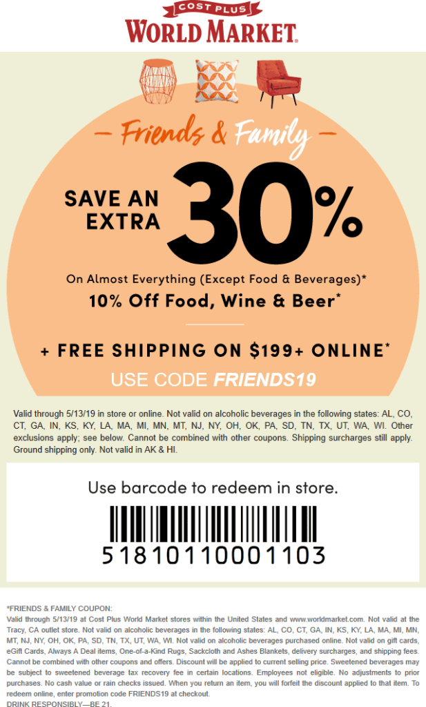 Pinned May 11th 30 Off At WorldMarket Or Online Via Promo Code 