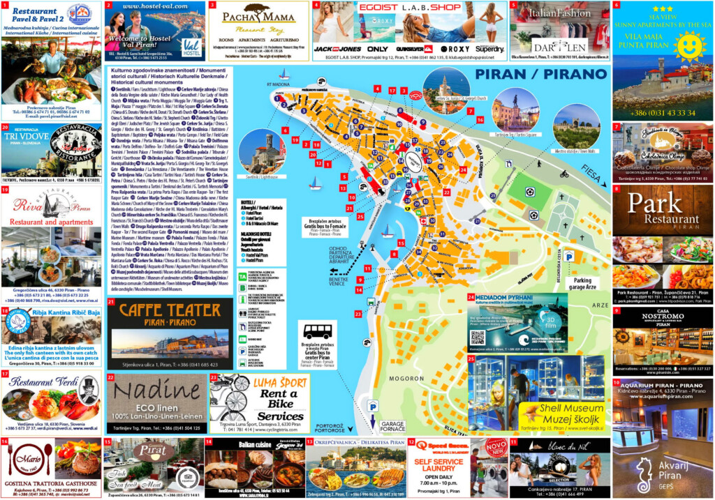 Piran Tourist Map