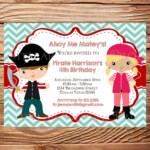 Pirate Birthday Party Invitation GIRL Boy Pirates Birthday Etsy