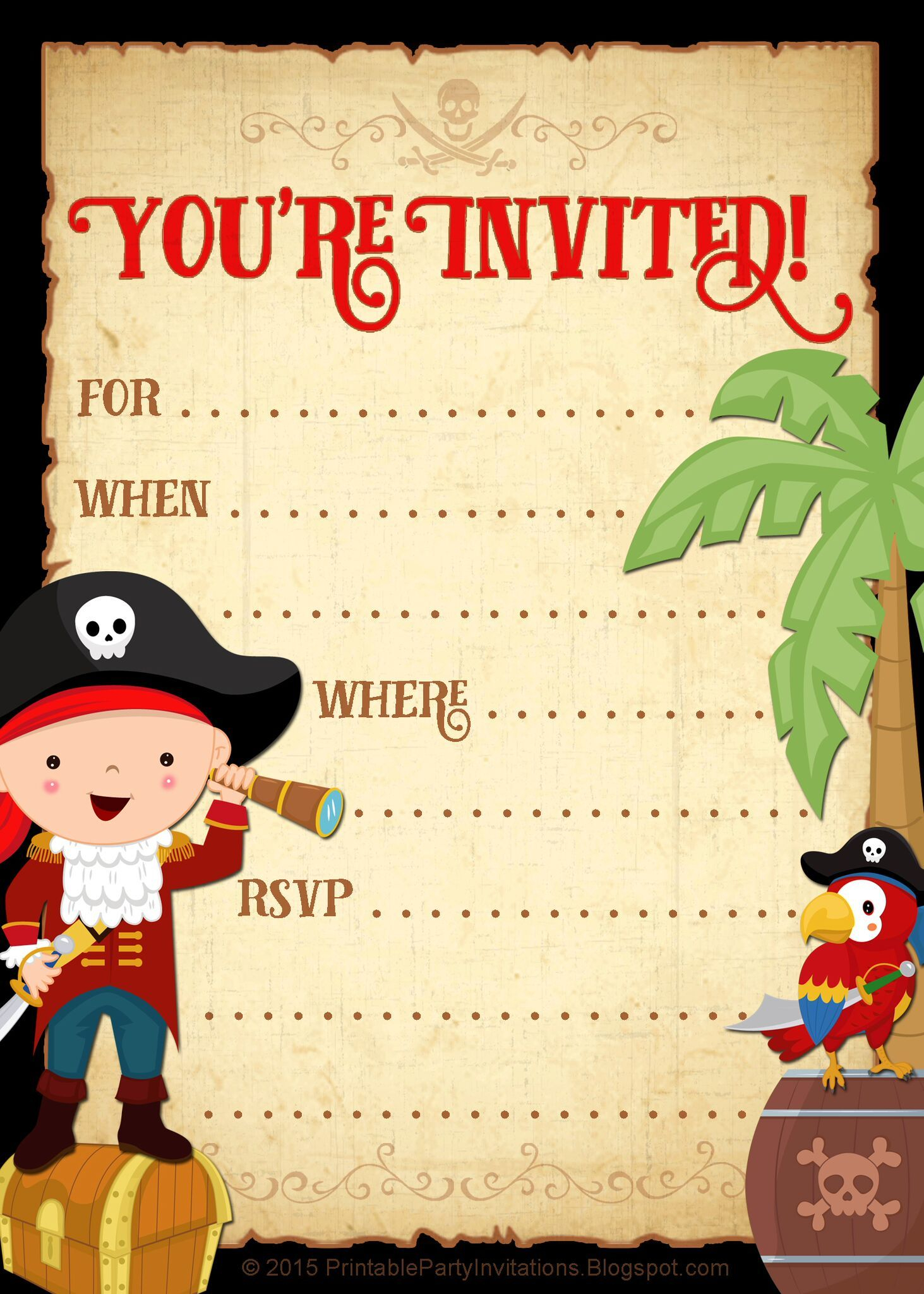 Pirate Invitations Pirate Invitations Pirate Party Invitations