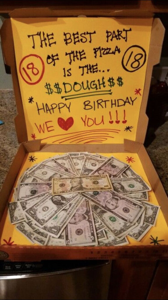 Pizza Box Money Present Family Birthdays Creative Money Gifts 