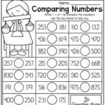 Place Value Grade 3 Paring Numbers Worksheets 2nd Grade Place Value