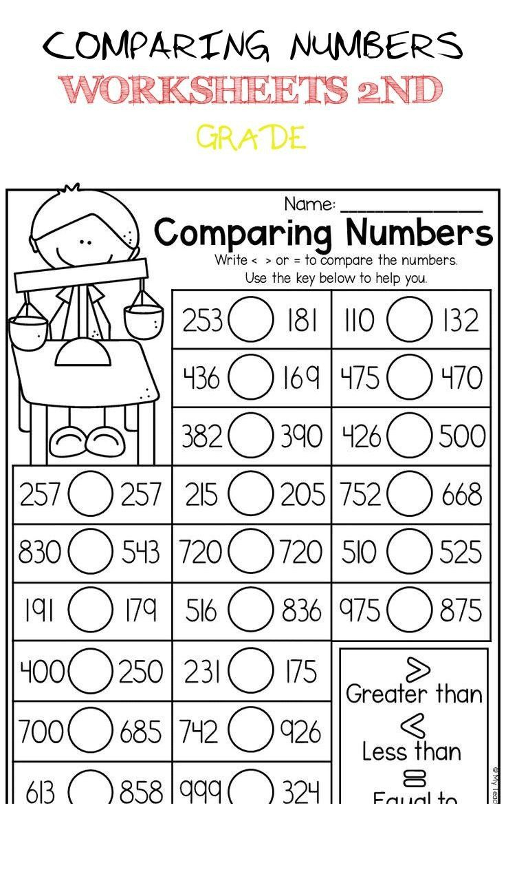 Place Value Grade 3 Paring Numbers Worksheets 2nd Grade Place Value