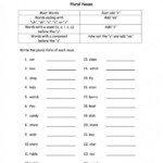 Plural Nouns Worksheets 99Worksheets