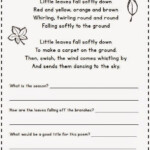 Poem Worksheets For 2nd Grade Worksheets Master