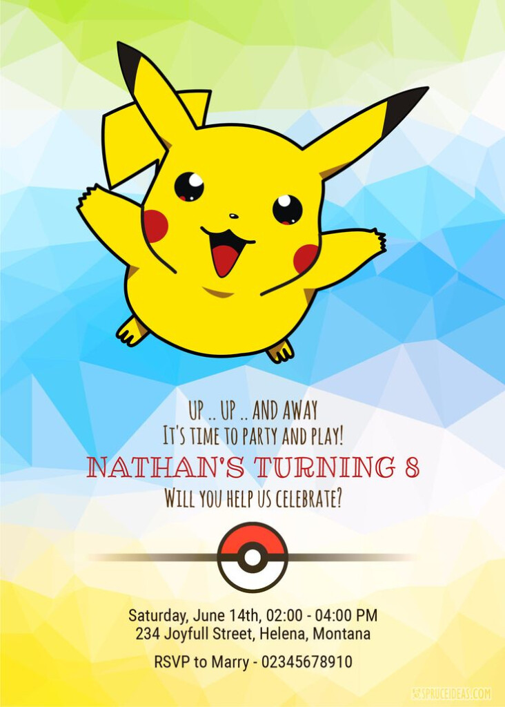 Pokemon Invitation Template Free Awesome 99 Pokemon Card Birthday 