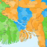 Political Simple Map Of Bangladesh