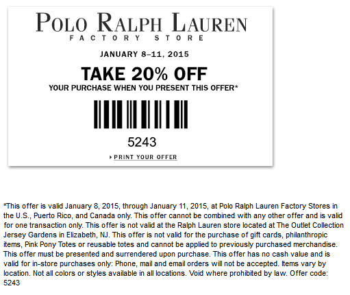 Polo Ralph Lauren Factory July 2020 Coupons And Promo Codes 