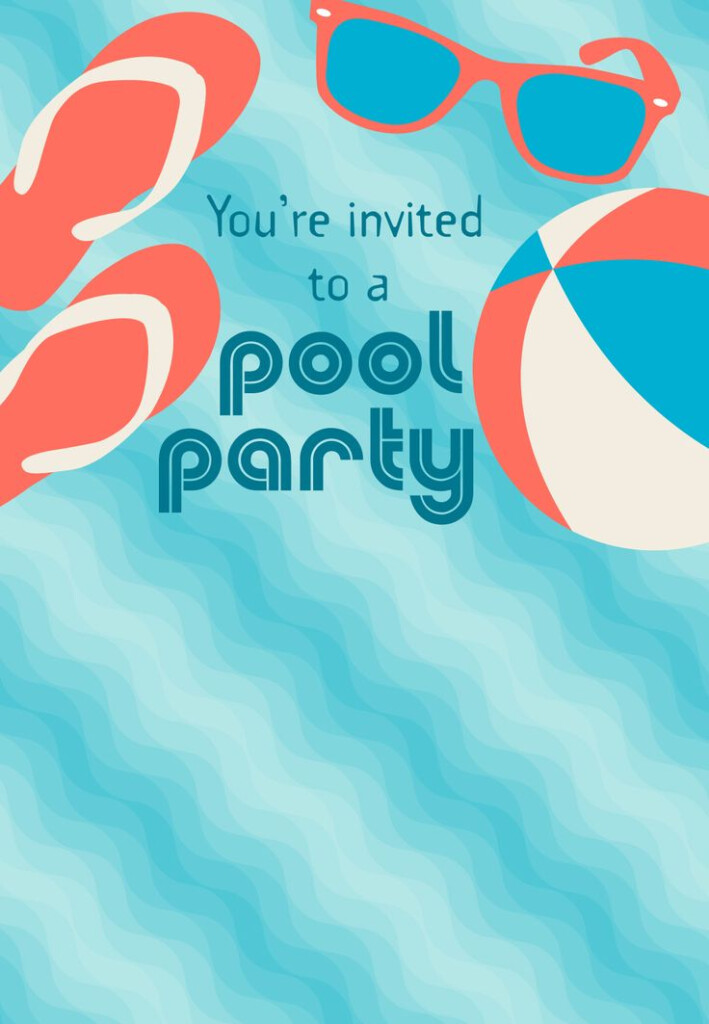 Pool Party Stuff Free Printable Party Invitation Template Greetings 