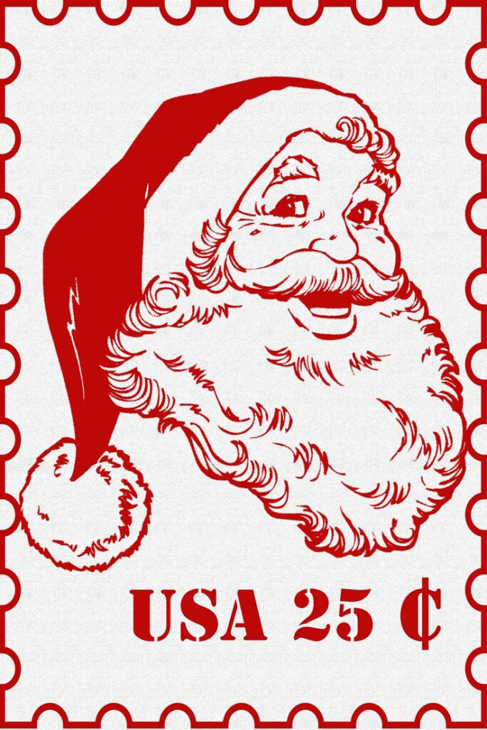 Postage Stamp Christmas Printables Free Christmas Printables Santa 