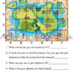 Practice Grid References With This Fun Treasure Map Worksheet Map