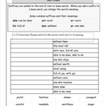 Prefix Worksheets 3Rd Grade Suffixes Worksheets Prefixes And