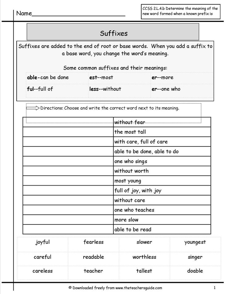 Free Printable Prefix And Suffix Worksheets FreePrintable.me