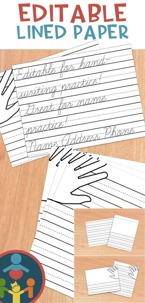 Primary Editable Writing Paper Cursive Writing Paper Handwriting 