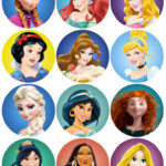 Princesses Inspired Cupcake Toppers Favor Tags Stickers Etsy In 2021