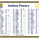 Printable 2018 2019 Indiana Pacers Schedule