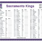 Printable 2018 2019 Sacramento Kings Schedule