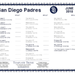 Printable 2018 San Diego Padres Schedule