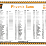 Printable 2019 2020 Phoenix Suns Schedule