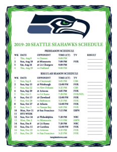 Seattle Seahawks Schedule 2023-24 Printable - FreePrintable.me