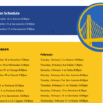 Printable 2020 21 Golden State Warriors Schedule And TV Schedule