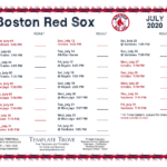 Printable 2020 Boston Red Sox Schedule