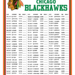 Printable 2021 2022 Chicago Blackhawks Schedule