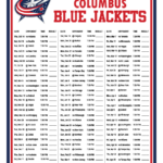 Printable 2021 2022 Columbus Blue Jackets Schedule