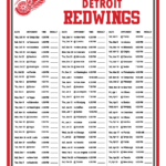 Printable 2021 2022 Detroit Red Wings Schedule