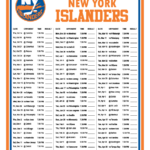 Printable 2021 2022 New York Islanders Schedule