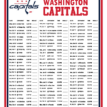 Printable 2021 2022 Washington Capitals Schedule