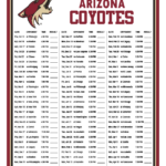 Printable 2022 2023 Arizona Coyotes Schedule