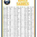 Printable 2022 2023 Buffalo Sabres Schedule