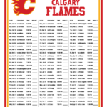 Printable 2022 2023 Calgary Flames Schedule